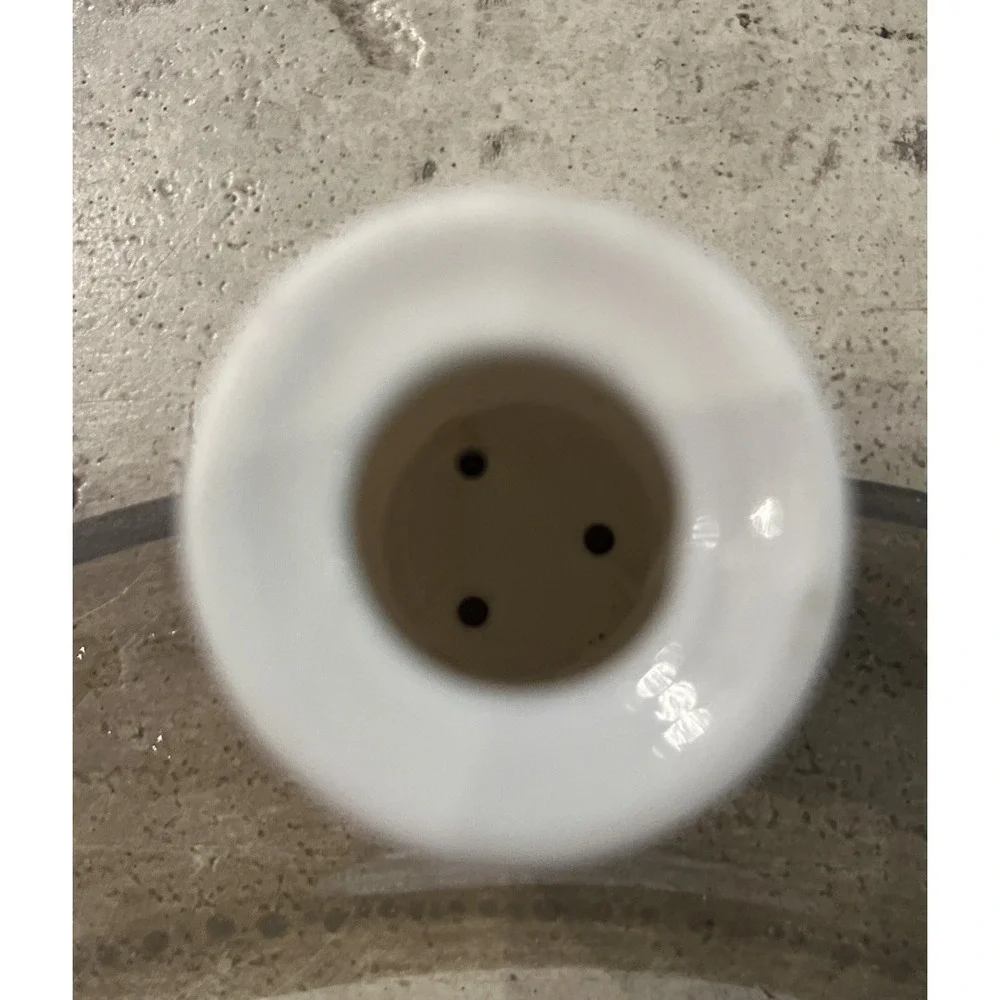 Small Ceramic White Salt And Pepper Shakers Approx 2